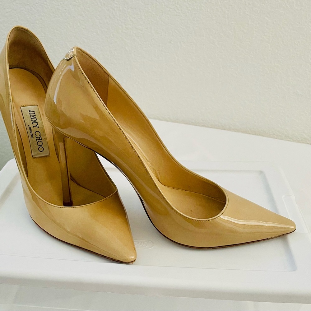 Jimmy choo , natural beige heels size 8